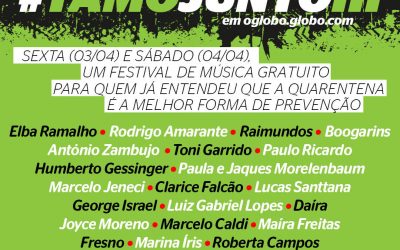 Festival #tamojunto já teve 85 artistas e mais de 3,3 milhões de acessos